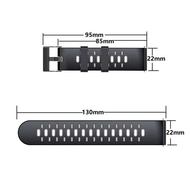 22mm 3 Rows Holes Bi-color Silicone Soft Watch Band for Samsung Galaxy Watch3 45mm Galaxy Watch 46mm Gear S3 Frontier Gear S3 Classic 22mm 3 Rows Holes Bi-color Silicone Soft Watch Band for Samsung Galaxy Watch3 45mm Galaxy Watch 46mm Gear S3 Frontier Gear S3 Classic